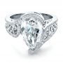 18k White Gold 18k White Gold Custom Diamond Engagement Ring - Flat View -  1442 - Thumbnail