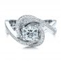 14k White Gold Custom Diamond Engagement Ring - Flat View -  1476 - Thumbnail