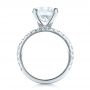 18k White Gold 18k White Gold Custom Diamond Engagement Ring - Front View -  100102 - Thumbnail