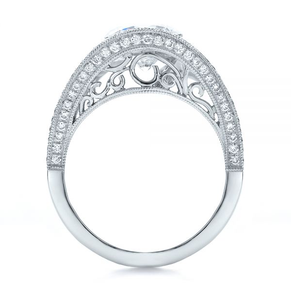 Platinum Custom Diamond Engagement Ring - Front View - 100551