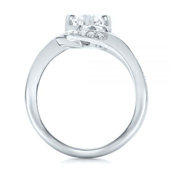 Platinum Custom Diamond Engagement Ring - Front View - 100782