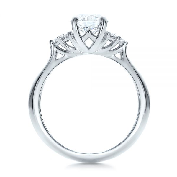 14k White Gold 14k White Gold Custom Diamond Engagement Ring - Front View -  100810