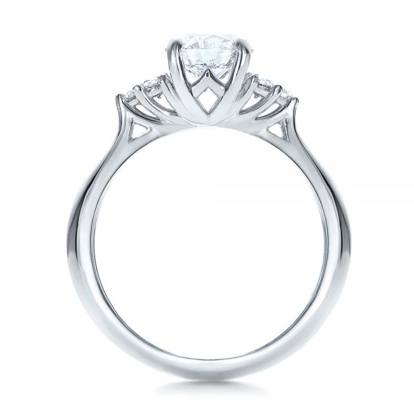 Platinum Custom Diamond Engagement Ring - Front View - 100810
