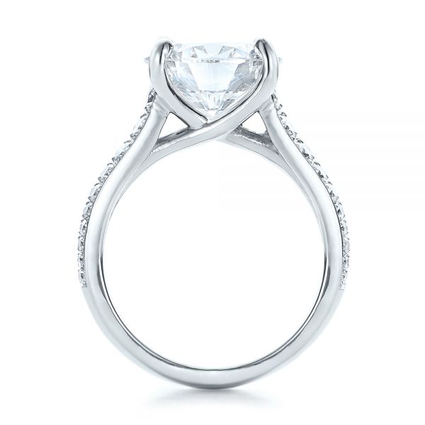  Platinum Custom Diamond Engagement Ring - Front View -  100872