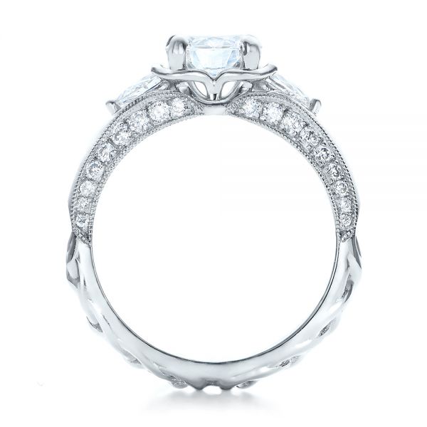  Platinum Custom Diamond Engagement Ring - Front View -  101229