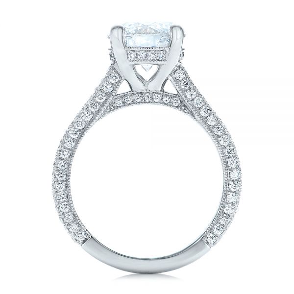  Platinum Custom Diamond Engagement Ring - Front View -  101994