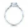 14k White Gold Custom Diamond Engagement Ring - Front View -  102024 - Thumbnail
