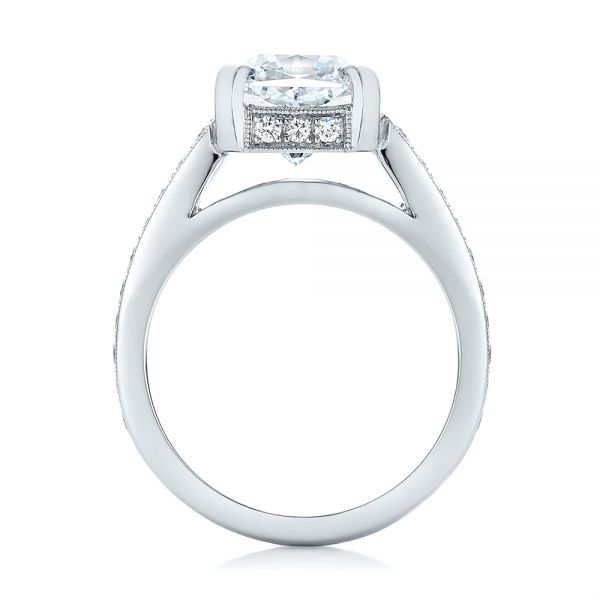 14k White Gold 14k White Gold Custom Diamond Engagement Ring - Front View -  102042