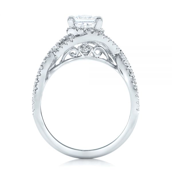  Platinum Platinum Custom Diamond Engagement Ring - Front View -  102148