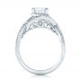 14k White Gold Custom Diamond Engagement Ring - Front View -  102148 - Thumbnail