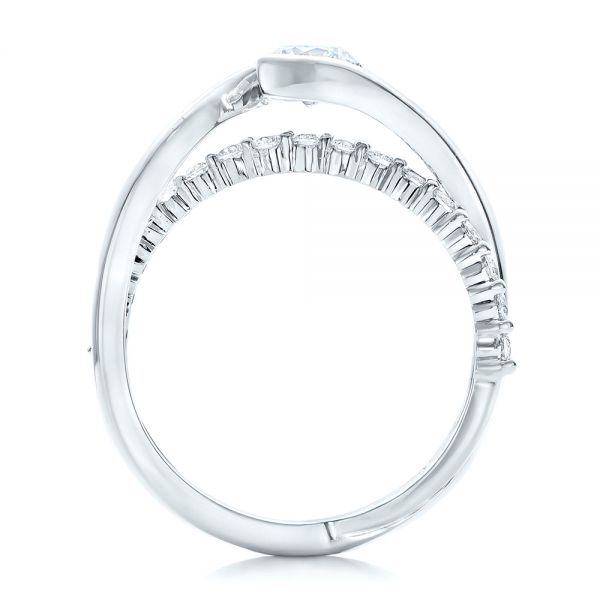  Platinum Platinum Custom Diamond Engagement Ring - Front View -  102277