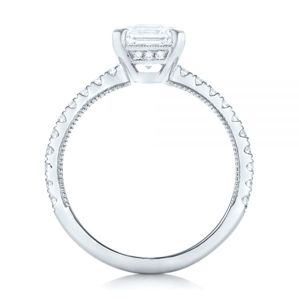 14k White Gold 14k White Gold Custom Diamond Engagement Ring - Front View -  102289