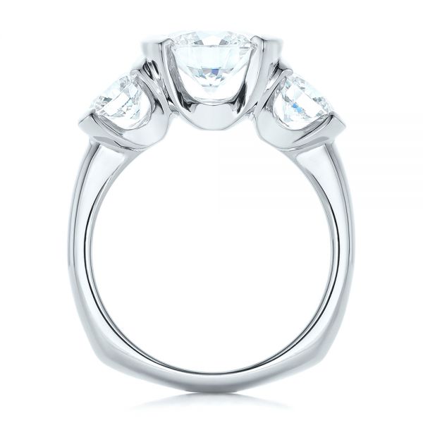 18k White Gold 18k White Gold Custom Diamond Engagement Ring - Front View -  102296