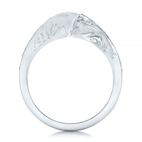 18k White Gold 18k White Gold Custom Diamond Engagement Ring - Front View -  102315
