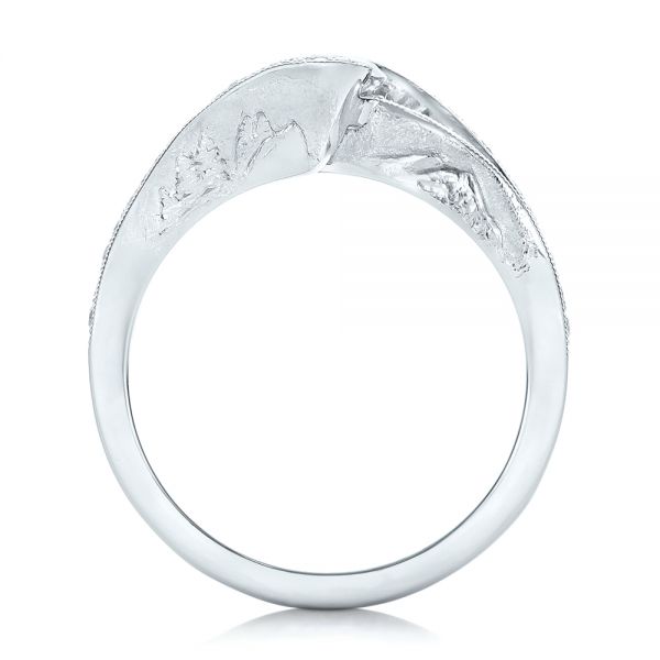 Platinum Custom Diamond Engagement Ring - Front View - 102315