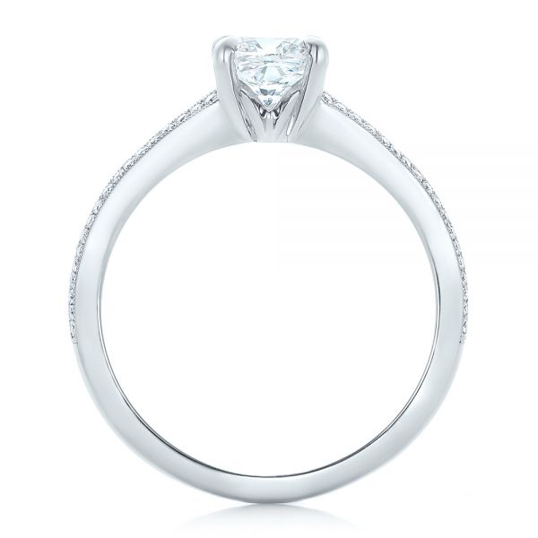  Platinum Custom Diamond Engagement Ring - Front View -  102325