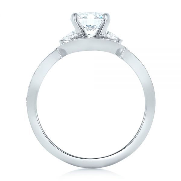 14k White Gold 14k White Gold Custom Diamond Engagement Ring - Front View -  102354