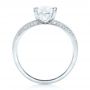 14k White Gold Custom Diamond Engagement Ring - Front View -  102463 - Thumbnail