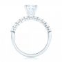 14k White Gold Custom Diamond Engagement Ring - Front View -  102582 - Thumbnail