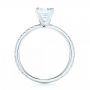 14k White Gold Custom Diamond Engagement Ring - Front View -  102586 - Thumbnail