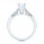 14k White Gold Custom Diamond Engagement Ring - Front View -  102590 - Thumbnail