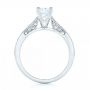 14k White Gold Custom Diamond Engagement Ring - Front View -  102590 - Thumbnail