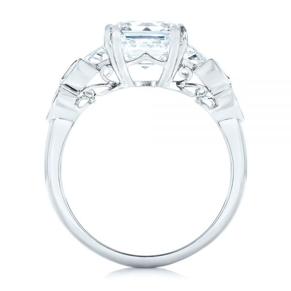  Platinum Custom Diamond Engagement Ring - Front View -  102594
