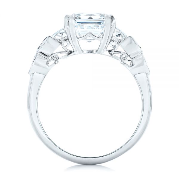 Platinum Custom Diamond Engagement Ring - Front View - 102594