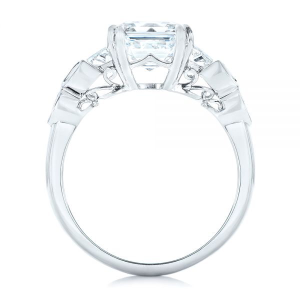 14k White Gold 14k White Gold Custom Diamond Engagement Ring - Front View -  102594