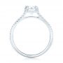 14k White Gold Custom Diamond Engagement Ring - Front View -  102604 - Thumbnail
