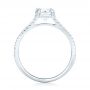 14k White Gold Custom Diamond Engagement Ring - Front View -  102604 - Thumbnail