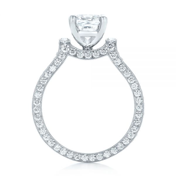 Platinum Custom Diamond Engagement Ring - Front View - 102895