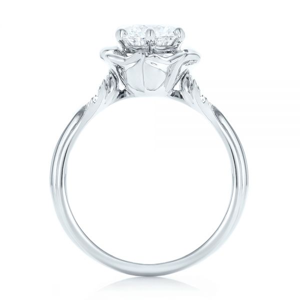 14k White Gold 14k White Gold Custom Diamond Engagement Ring - Front View -  102896