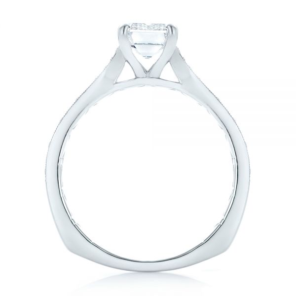 14k White Gold 14k White Gold Custom Diamond Engagement Ring - Front View -  102904