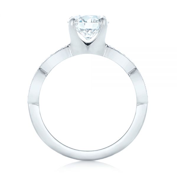  Platinum Platinum Custom Diamond Engagement Ring - Front View -  102905