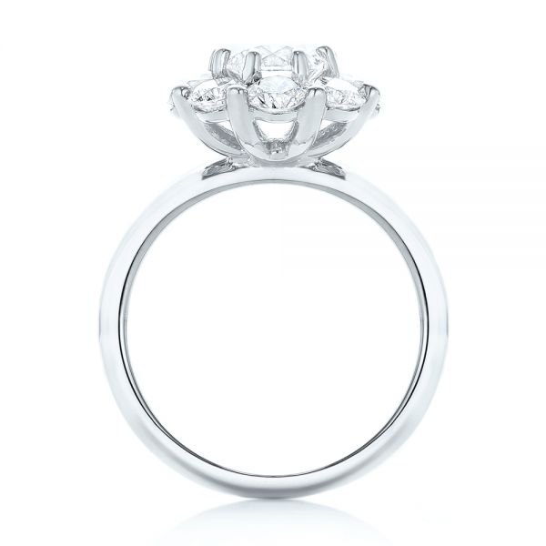 18k White Gold 18k White Gold Custom Diamond Engagement Ring - Front View -  102927