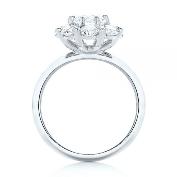 18k White Gold 18k White Gold Custom Diamond Engagement Ring - Front View - 102927