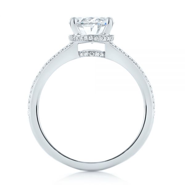 Platinum Custom Diamond Engagement Ring - Front View - 102946