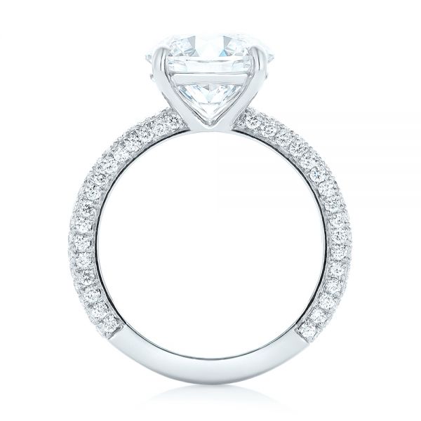 14k White Gold 14k White Gold Custom Diamond Engagement Ring - Front View -  102971