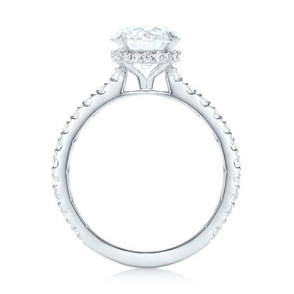 Platinum Custom Diamond Engagement Ring - Front View - 102995