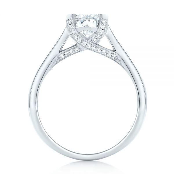  Platinum Custom Diamond Engagement Ring - Front View -  102996