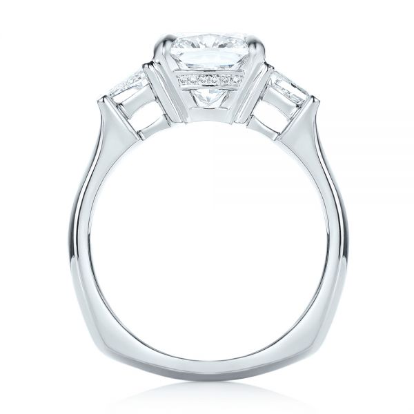  Platinum Custom Diamond Engagement Ring - Front View -  103017