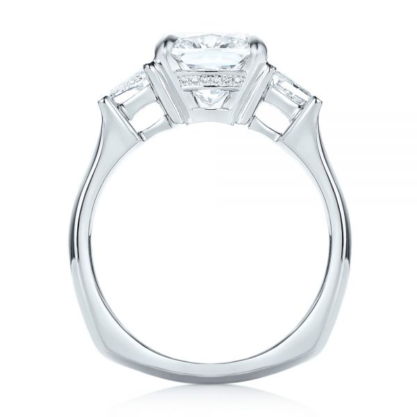 18k White Gold 18k White Gold Custom Diamond Engagement Ring - Front View -  103017