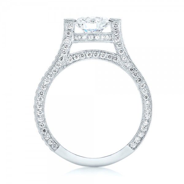  Platinum Platinum Custom Diamond Engagement Ring - Front View -  103053