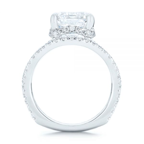 14k White Gold 14k White Gold Custom Diamond Engagement Ring - Front View -  103138