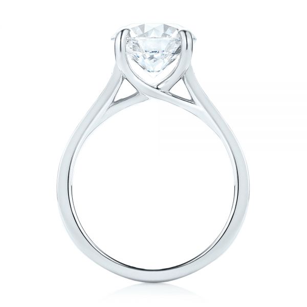 14k White Gold 14k White Gold Custom Diamond Engagement Ring - Front View -  103150