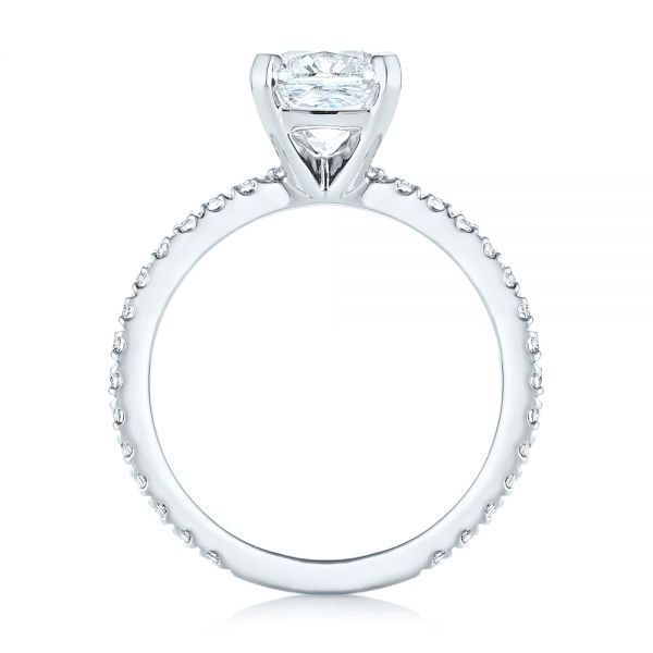18k White Gold 18k White Gold Custom Diamond Engagement Ring - Front View -  103222