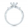 14k White Gold Custom Diamond Engagement Ring - Front View -  103418 - Thumbnail