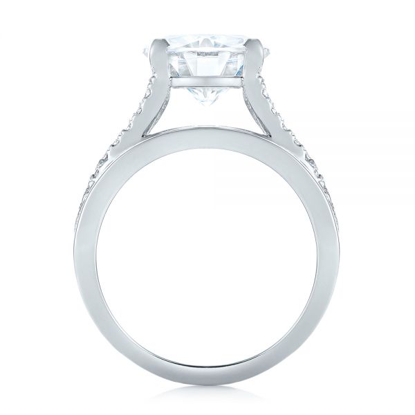 Platinum Custom Diamond Engagement Ring - Front View - 103487