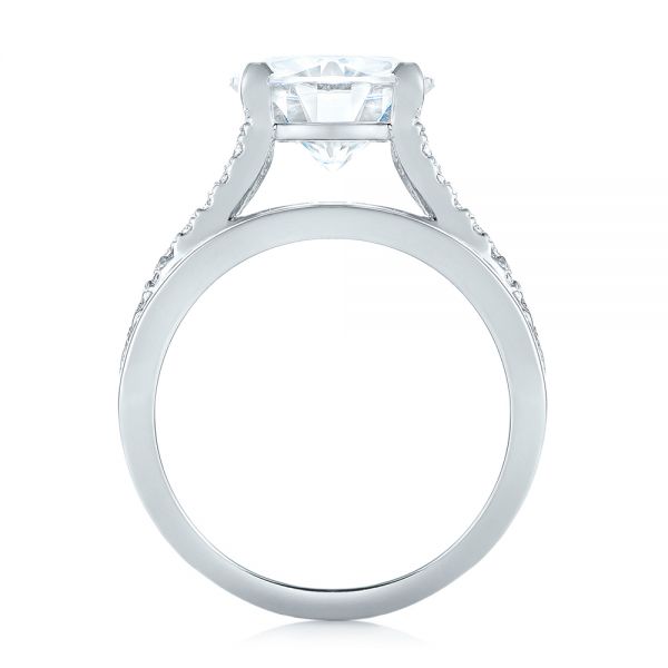  Platinum Custom Diamond Engagement Ring - Front View -  103487